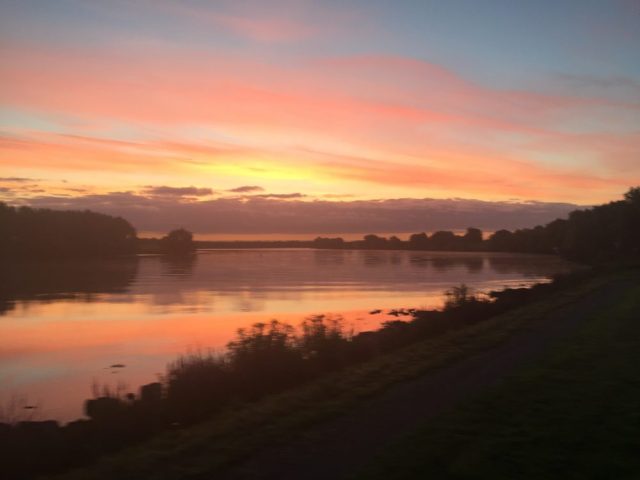 running with nice view