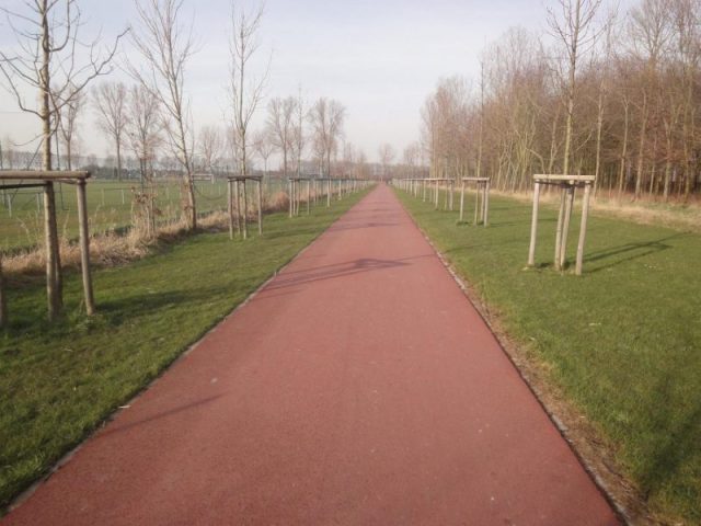 rood fietspad